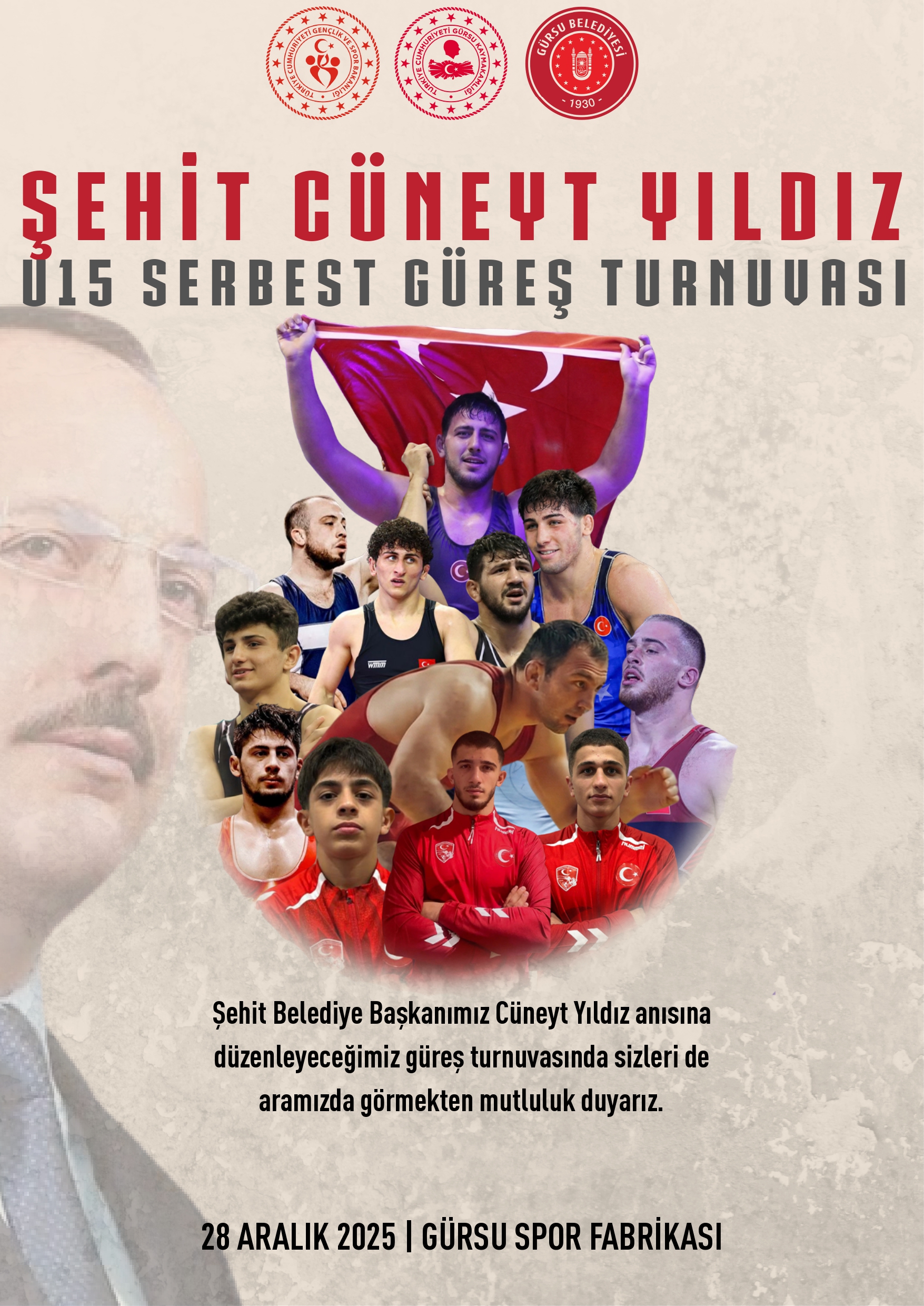 ŞEHİT CÜNEYT YILDIZ U15 GÜREŞ SERBEST STİL TURNUVASI